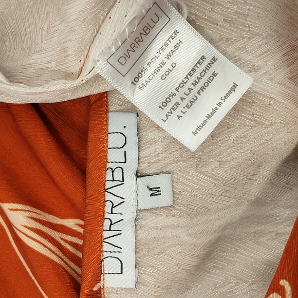 Diarrblu Wrap Dress Wide Flare Skirt Made in Senegal Soft Fabric Feminine Flirty - Picture 6 of 10